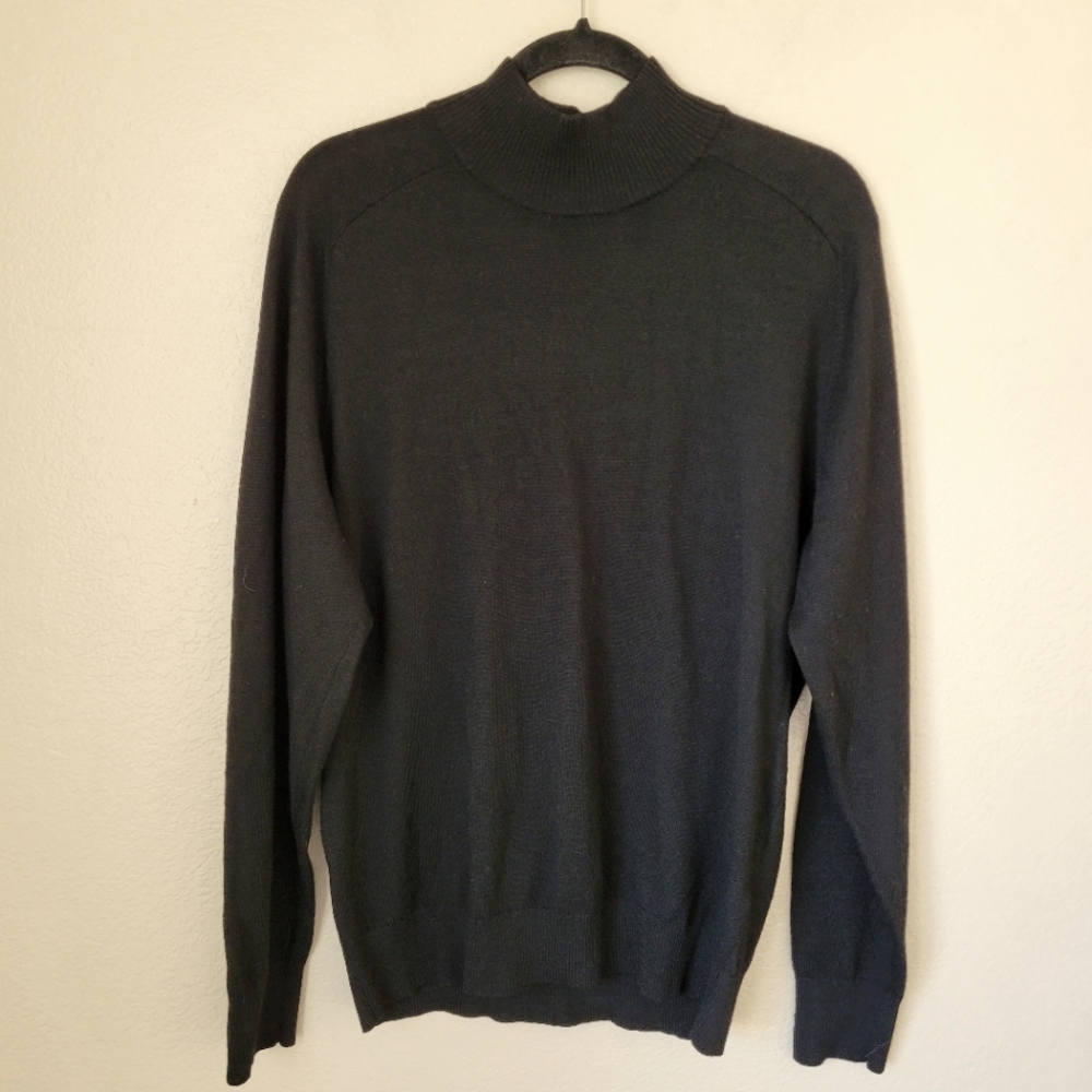 Uniqlo Mock Neck Wool Blend Long Sleeve Sweater XL